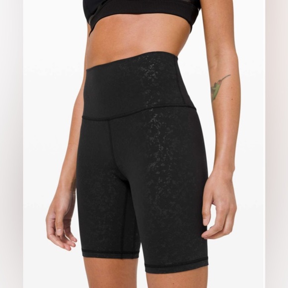 Lululemon Align Short 8" Speckle Emboss Black size 4 - Picture 4 of 13